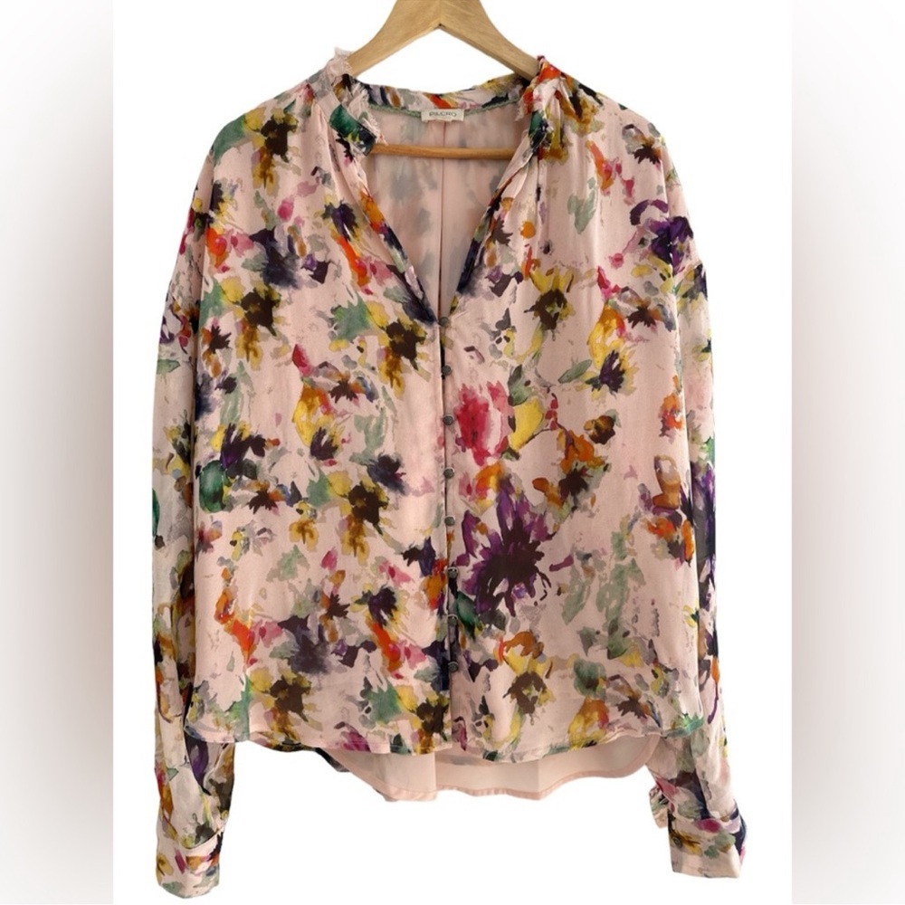 Anthropologie Pilcro pink plus blouse